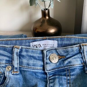 Zara High Waisted split bottom Jeans